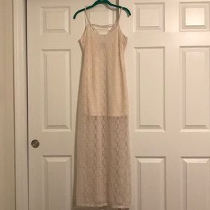 Summer Lace Double Layer Maxi Dress